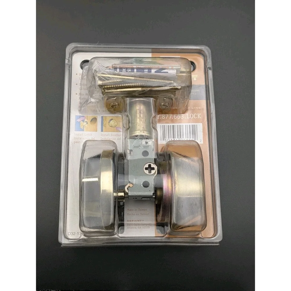 Defiant Deadbolt Keyed One Side 154-725 Shiny Brass New